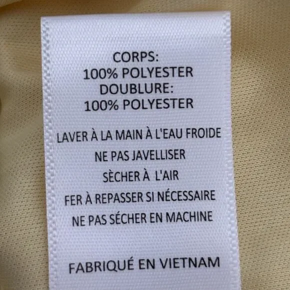 LUSH Yellow Smocked Bust Sheer LS Ruffle Hem Fit & Flare Spring Dress Size S #2 - Picture 8 of 8